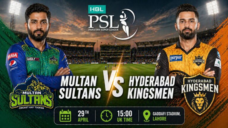 Multan Sultans vs Hyderabad Kingsmen Live Match Today