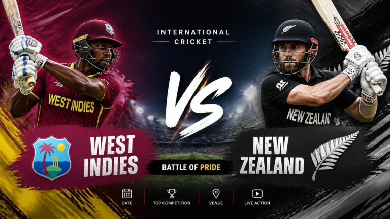 West Indies vs New Zealand Live Score Playing XI & Updates